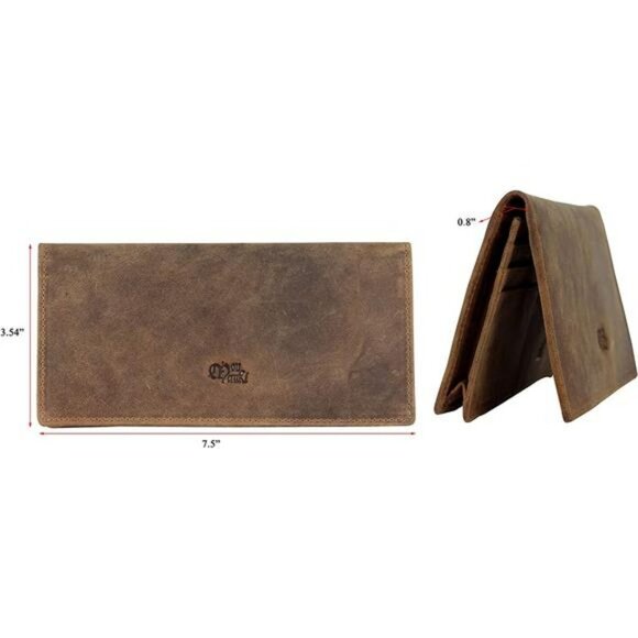 Mou Meraki RFID Blocking Mens Genuine leather Bifold Long Wallet - Picture 5 of 7